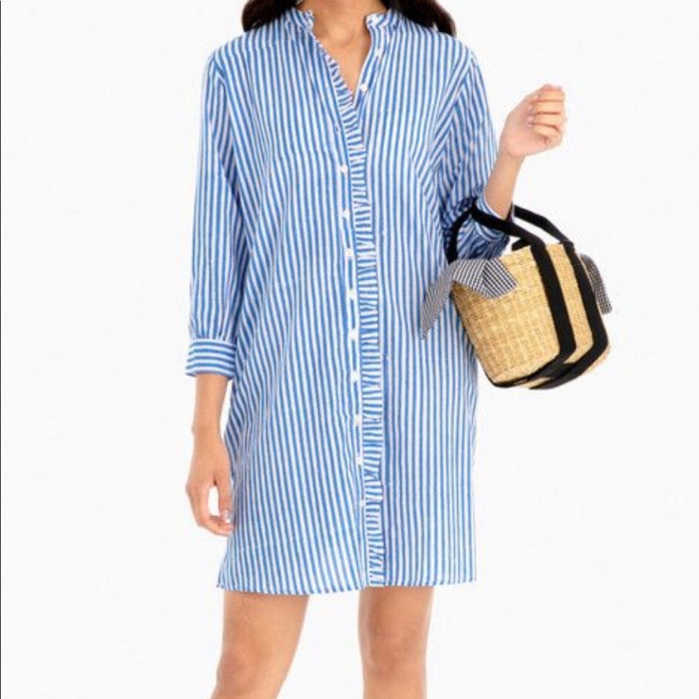 Pink City Prints Striped Dress / Bathing Suit Coverup